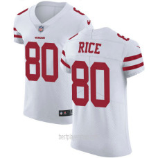Mens San Francisco 49ers #80 Jerry Rice Elite White Road Vapor Jersey Bestplayer